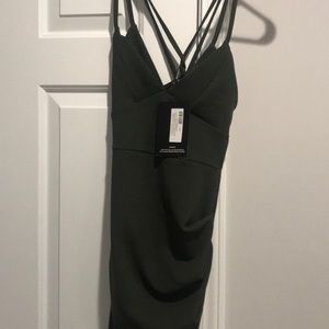 Green dress Pretty little thing, never worn!